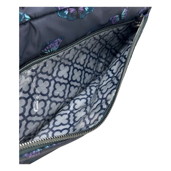 Lug Flatbed Slim Cosmetic Case Bag Butterfly Gray Travel Cruise Organizer Craft - Picture 10 of 16